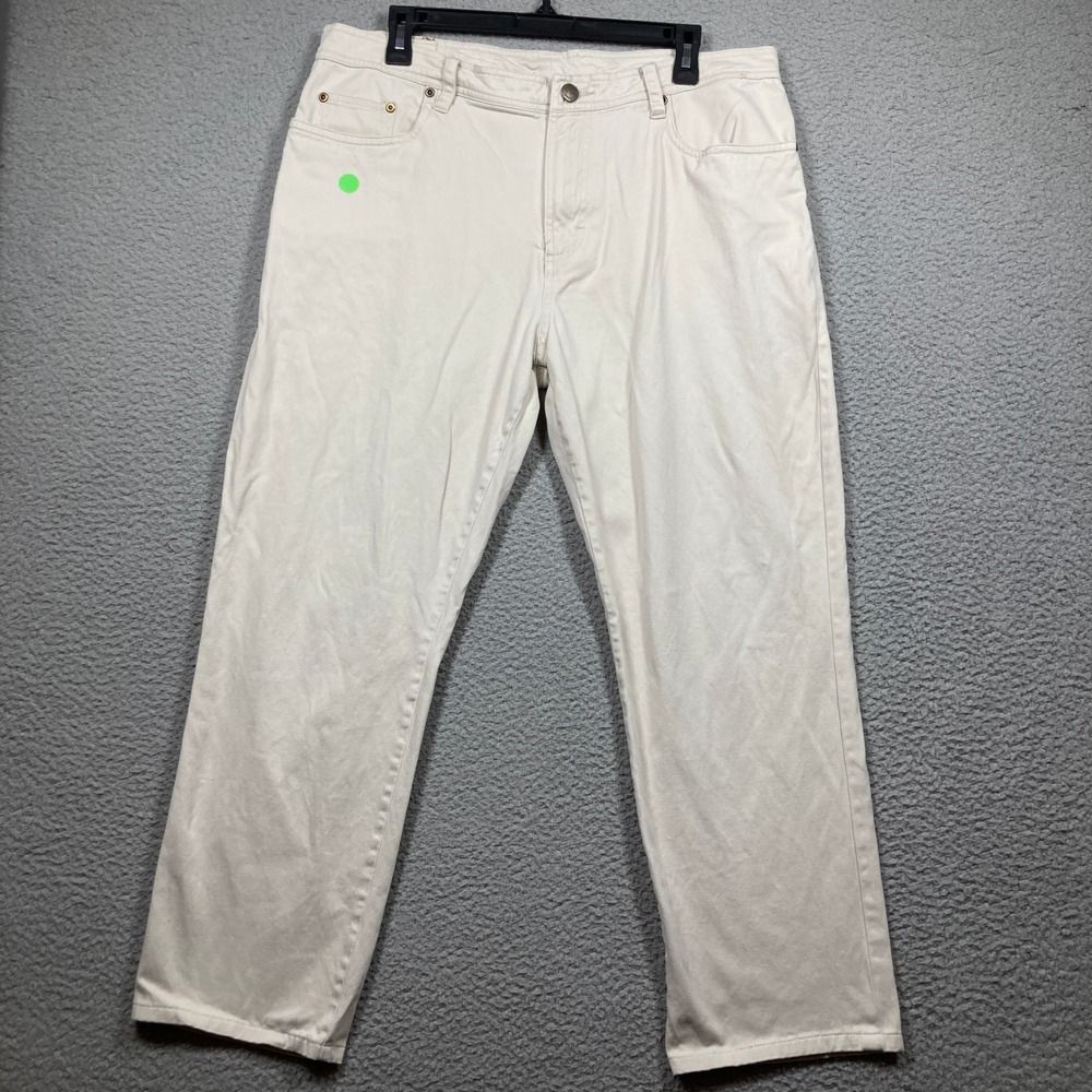 Onward Reserve 5-Pocket Pants Mens 38x30 Stone Straight Leg Cotton Stretch STAIN